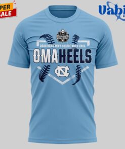 North Carolina Tar Heels 2026 Baseball College World Series Omaheels 3D Tshirt 2