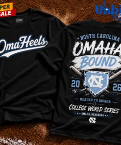 North Carolina Tar Heels Baseball 2026 College World Series Omaheels 3D T-shirt North Carolina Tar Heels Baseball 2026 College World Series Omaheels 3D T-shirt