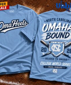 North Carolina Tar Heels Baseball 2026 College World Series Omaheels 3D T-shirt