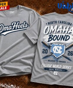 North Carolina Tar Heels Baseball 2026 College World Series Omaheels 3D Tshirt 3