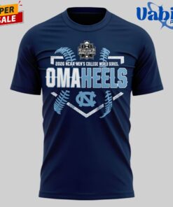 North Carolina Tar Heels Baseball College World 2026 Series Omaheels T-shirt