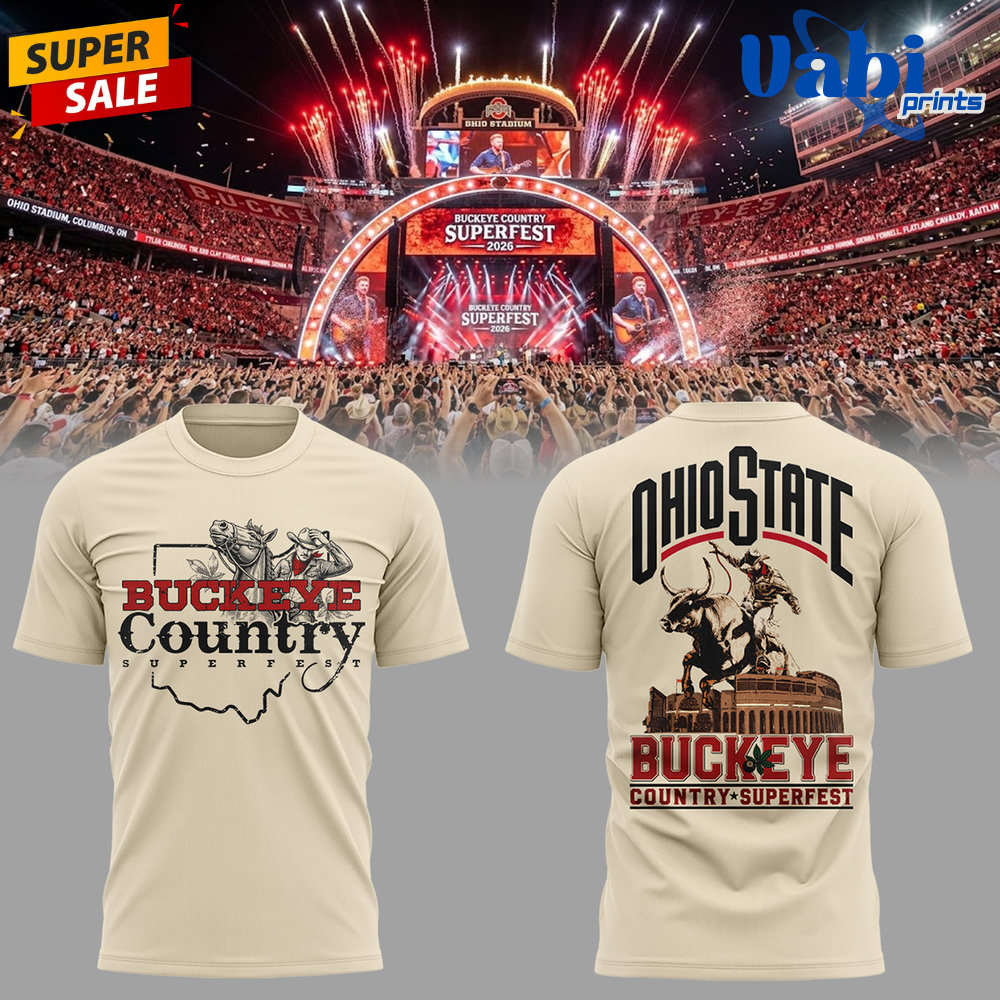 Ohio State Buckeyes Country Superfest 2026 Limited Edition 3D T-shirt Ohio State Buckeyes Country Superfest 2026 Limited Edition 3D T-shirt