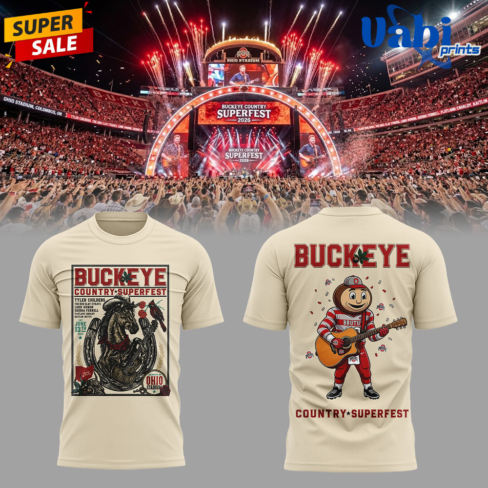 Ohio State Buckeyes Country Superfest 2026 Limited Edition 3D T-shirt Ohio State Buckeyes Country Superfest 2026 Limited Edition 3D T-shirt