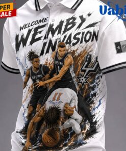 San Antonio Spurs Men’s Wemby Invasion Graphic Polo Shirt