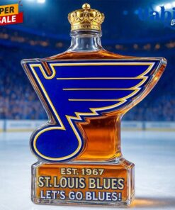 St Louis Blues Lets Go Blue Special Edition Whiskey Bottle 1