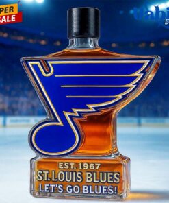 St Louis Blues Lets Go Blue Special Edition Whiskey Bottle 2