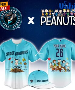Sugar Land Space Cowboys x Peanuts Night Limited Edition Custom Baseball Jersey
