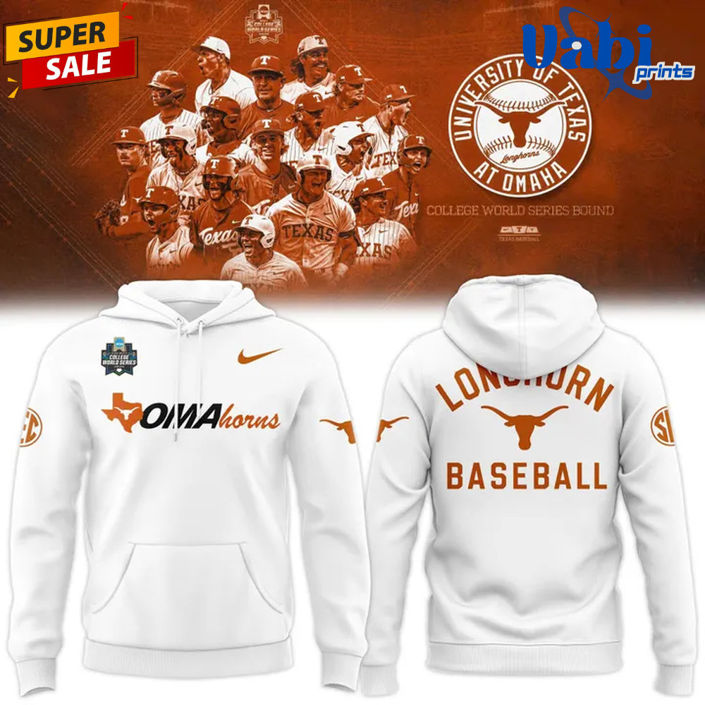 Texas Longhorns 2026 NCAA Baseball Men’s College World Series Omaha Limited Hoodie Texas Longhorns 2026 NCAA Baseball Men’s College World Series Omaha Limited Hoodie