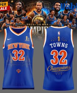 Towns Champions NBA 2026 New York Knicks Jersey
