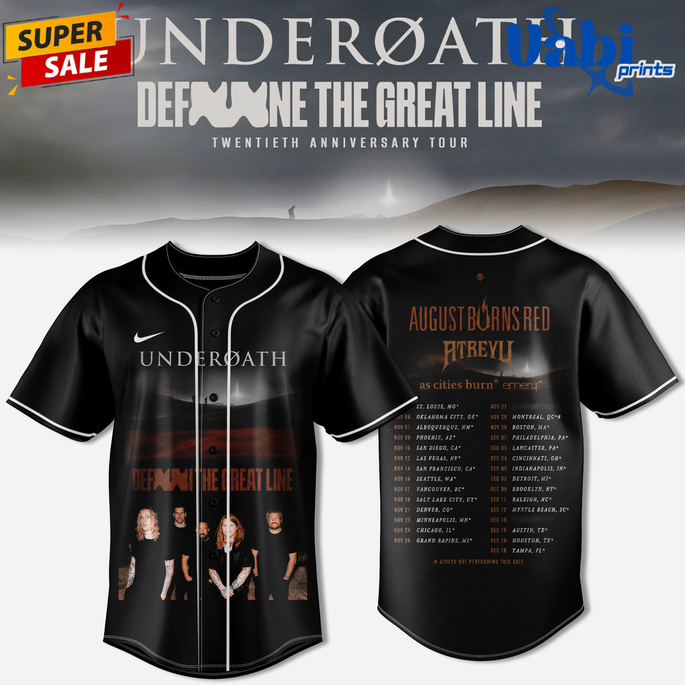 Underoath x Define The Great Line 20th Anniversary Baseball Jersey Underoath x Define The Great Line 20th Anniversary Baseball Jersey