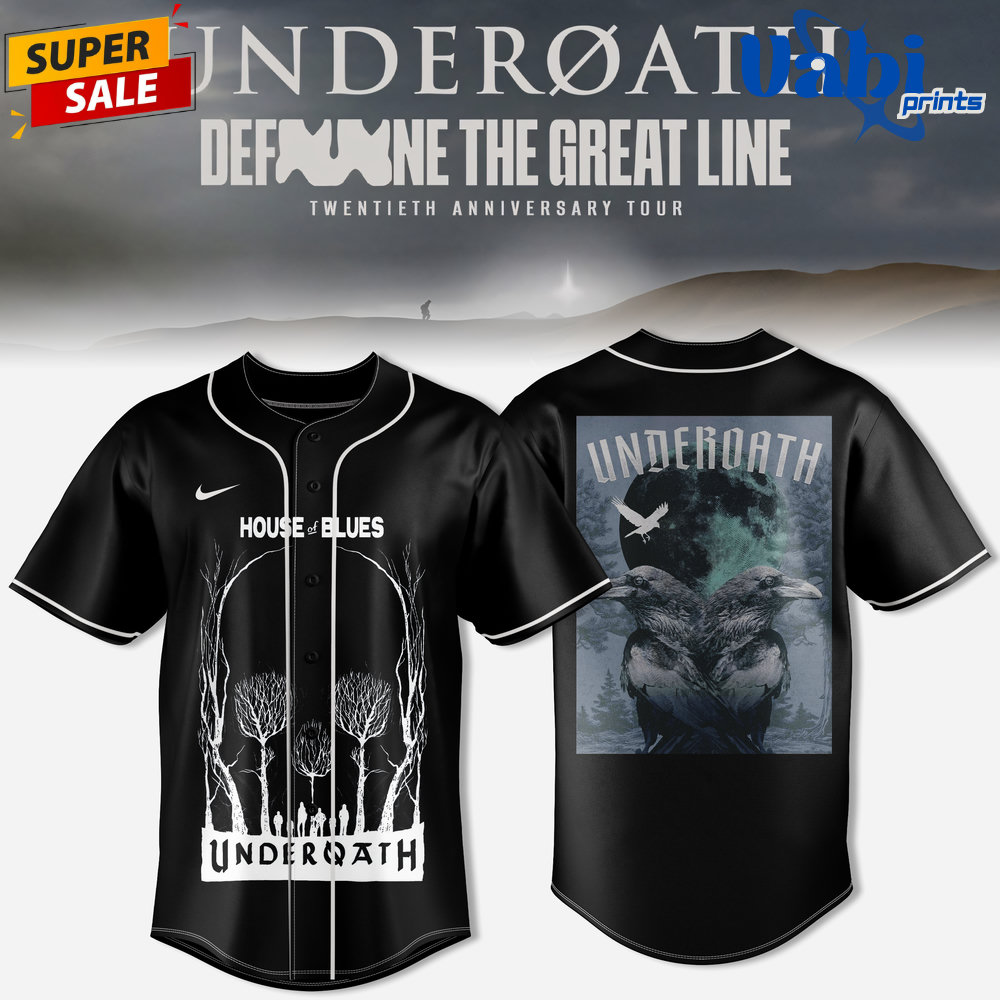 Underoath x Define The Great Line 20th Anniversary Baseball Jersey Underoath x Define The Great Line 20th Anniversary Baseball Jersey